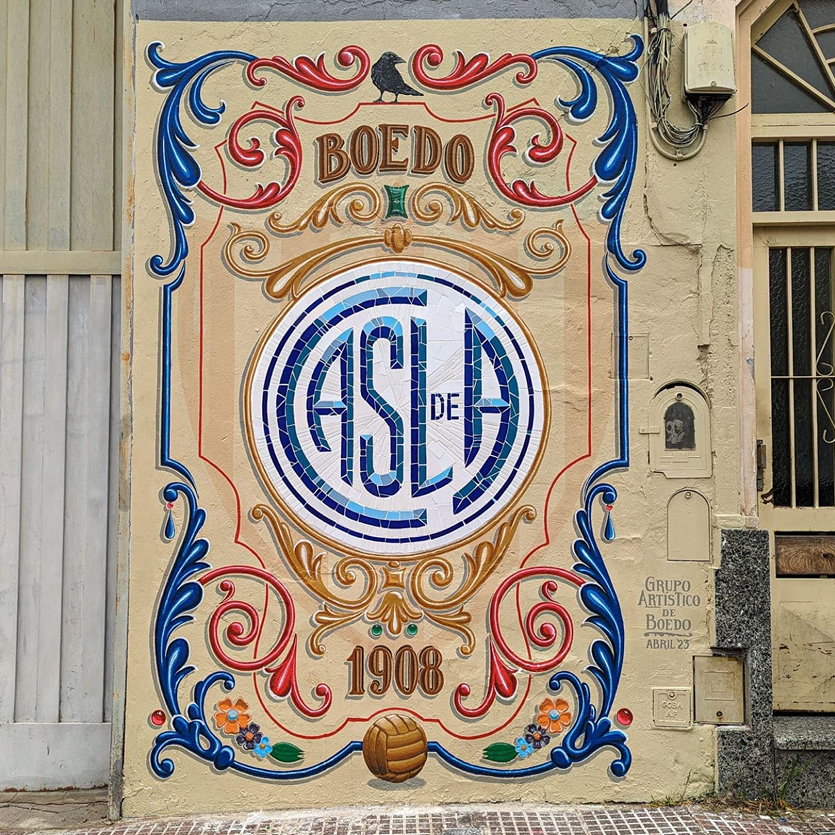Mosaico CASLA fileteado - Mural Nº 145 - Buenos Aires 2023